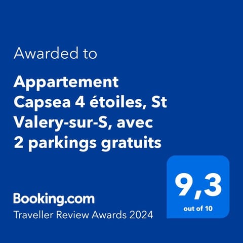 Appartement Capsea 4 étoiles, St Valery-sur-S, avec 2 parkings gratuits Apartment in Hauts-de-France
