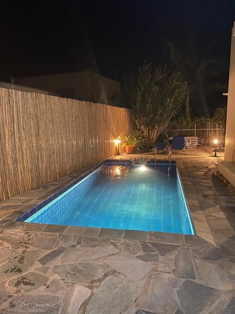 Night, Pool view, Swimming pool