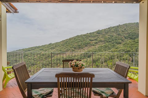 Natural landscape, Balcony/Terrace, Dining area, Mountain view