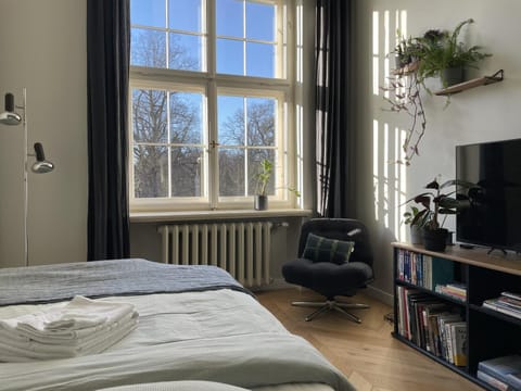 Spring, Bed, Day, TV and multimedia, Living room, Decorative detail, Street view