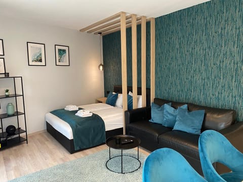 Bed, Living room, Bedroom