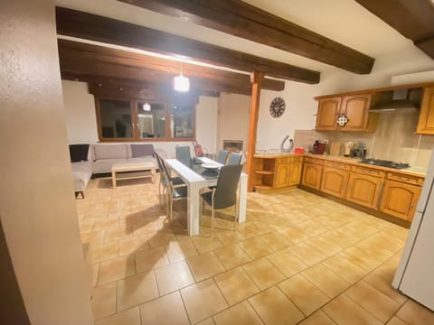 Living room, kitchen