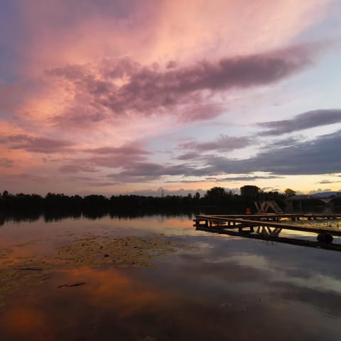 Natural landscape, Hiking, Sunset