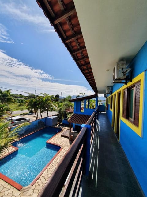 View (from property/room), Balcony/Terrace, Pool view, Swimming pool