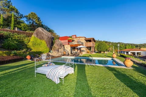Property building, Garden, Pool view, Swimming pool, sunbed