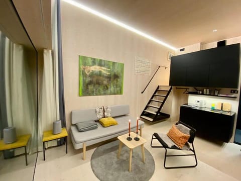 Kitchen or kitchenette, Living room, Seating area