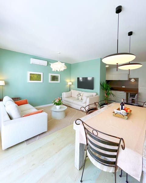 Living room, Seating area, Dining area, air conditioner