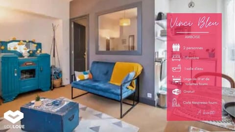 «AU VINCI BLEU» Cosy - Centre-ville Amboise Apartment in Amboise