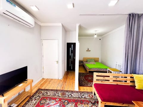 Communal lounge/ TV room, Bed, TV and multimedia, Photo of the whole room, Bedroom, air conditioner
