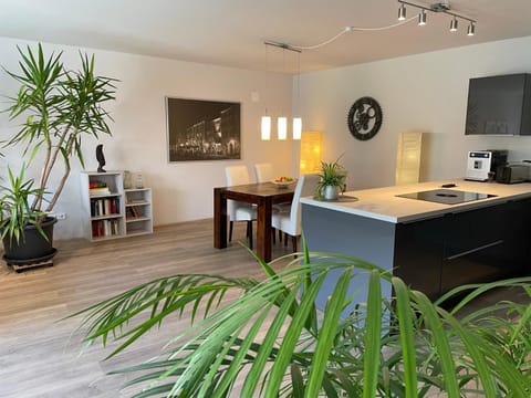 Dining area, stove, kitchen