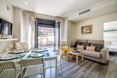 TV and multimedia, Balcony/Terrace, Living room, Seating area, Dining area, furniture, heating, air conditioner