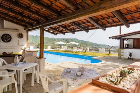 Property building, Living room, Swimming pool