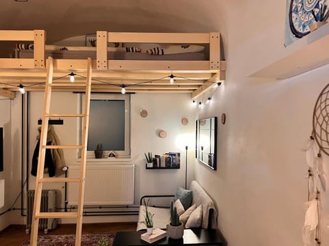 Bed, Living room, Photo of the whole room, Seating area, Bedroom
