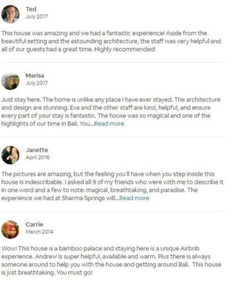 Sharma Springs 5 bds Luxurious Bamboo Mansion Pool Villa in Abiansemal