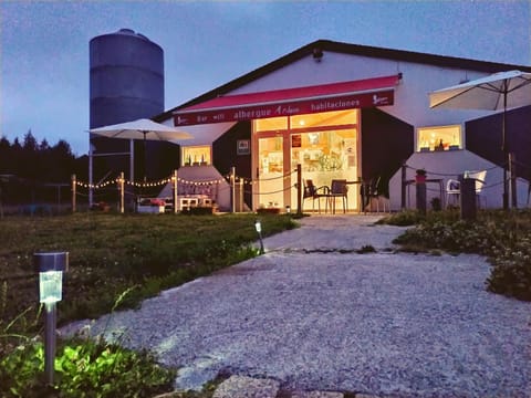 Property building, Night, Garden, Balcony/Terrace