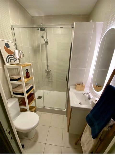 Shower, Toilet, Bathroom, heating, towels