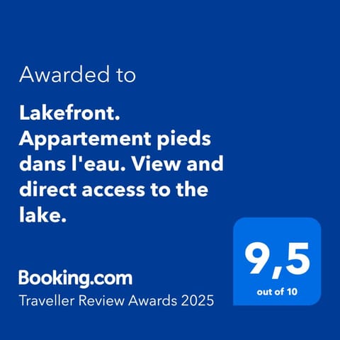 Lakefront. Appartement pieds dans l'eau. View and direct access to the lake. Apartment in Thonon-les-Bains
