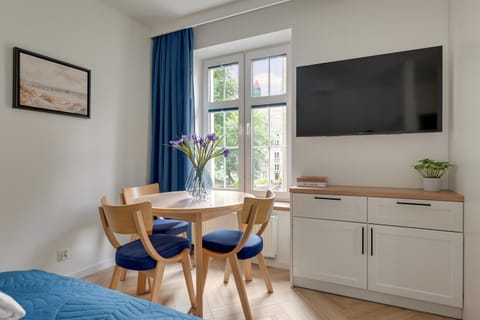 Bed, TV and multimedia, Kitchen or kitchenette, Living room, Photo of the whole room, Seating area, Dining area, Evening entertainment, Bedroom