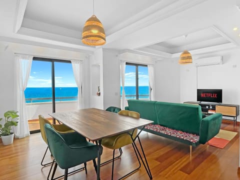 Living room, Seating area, Beach, Sea view