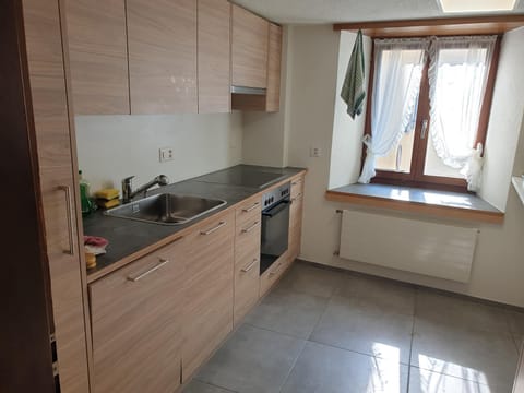 Kitchen or kitchenette, dishwasher, oven