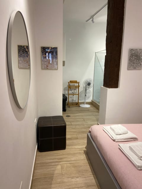 Bed, Photo of the whole room, Bedroom, towels, wardrobe