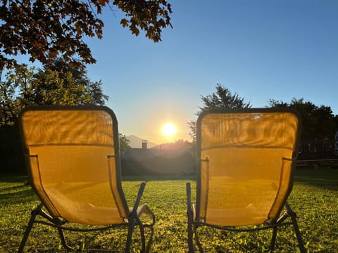 Natural landscape, Garden, Sunset