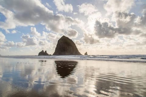 Cannon beach vibes, steps to the beach,WIFI,3 full bedroom en suites with 3 fireplaces,Near Downtown House in Tolovana Park