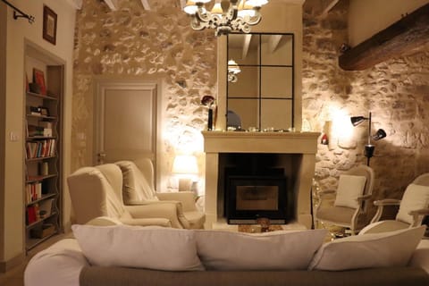 Living room, fireplace