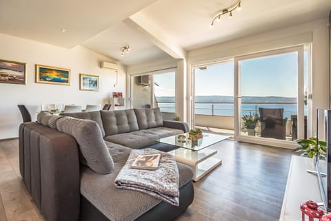 Living room, Seating area, Sea view
