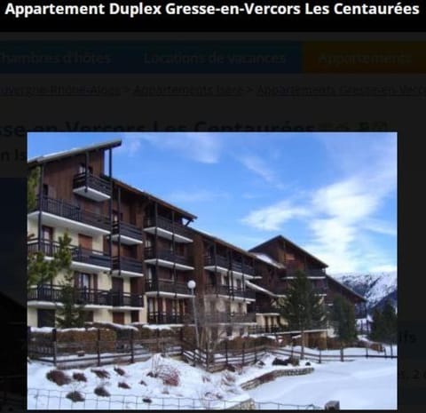 Appartement Duplex 4 pers à Gresse-en-Vercors Apartment in Provence-Alpes-Côte d'Azur