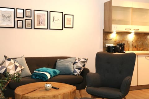 Kitchen or kitchenette, Living room, Decorative detail, Seating area
