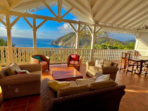 Patio, Living room, Sea view