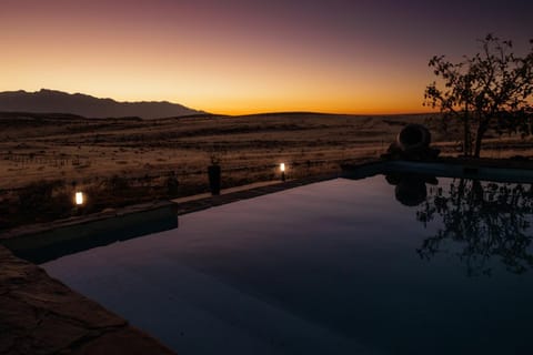 Swimming pool, Sunset