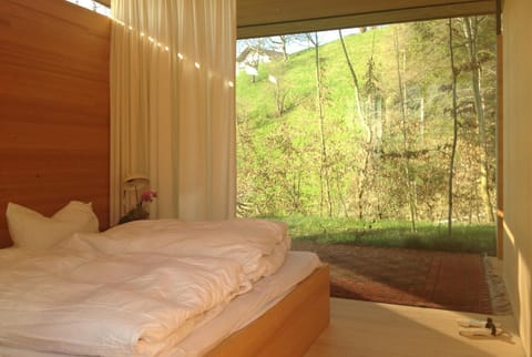 Bed, Natural landscape, Garden, Bedroom, Garden view