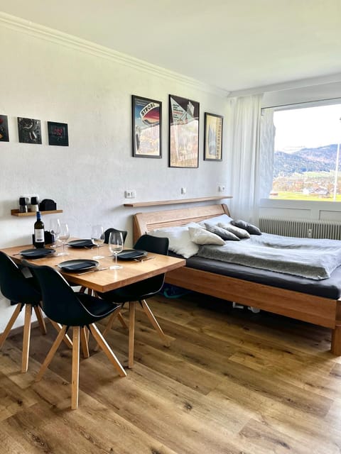 Bed, View (from property/room), Food, Lake view, Mountain view