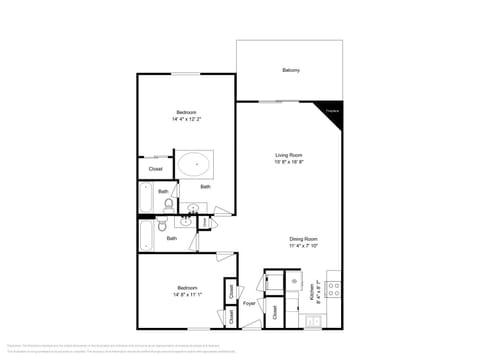 Bathroom, Balcony/Terrace, Kitchen or kitchenette, Floor plan, Dining area, Bedroom