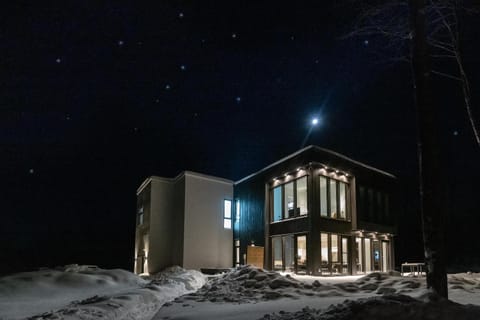Property building, Night, Natural landscape, Winter