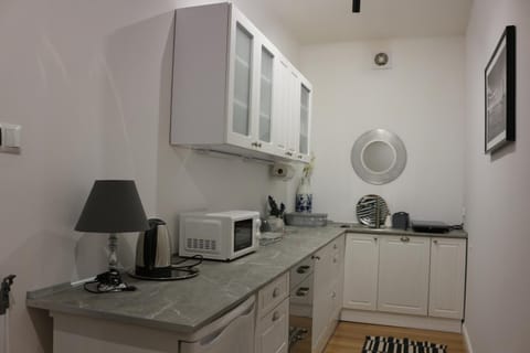 Kitchen or kitchenette, oven, stove