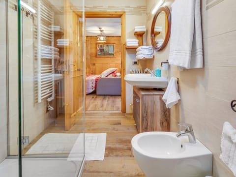 Shower, Bathroom, bidet, heating, towels