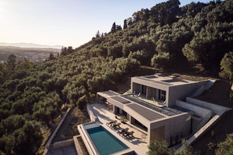 Property building, Bird's eye view, Swimming pool, Sunrise, Sunset, sunbed