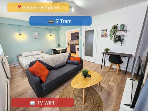 Beau T1 2 personnes BERGSON Apartment in Saint-Étienne