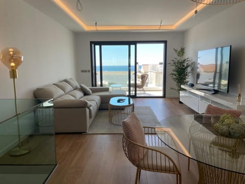 Living room, Seating area, Sea view