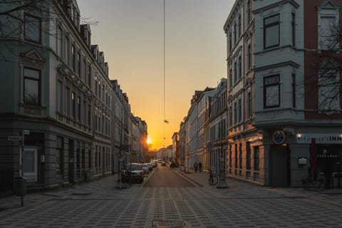 Neighbourhood, City view, Street view, Sunset