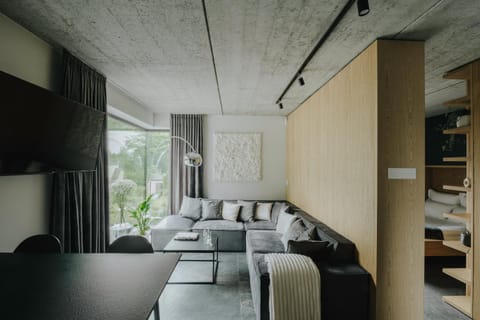 Living room, Seating area, Garden view, Mountain view