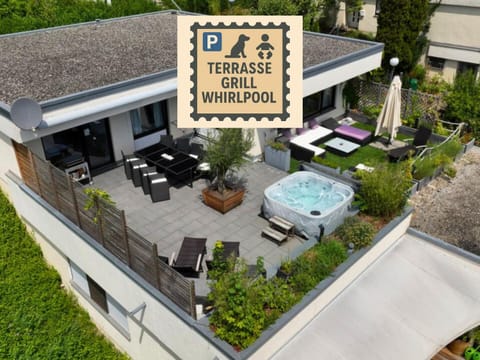 Property building, Garden view, sunbed