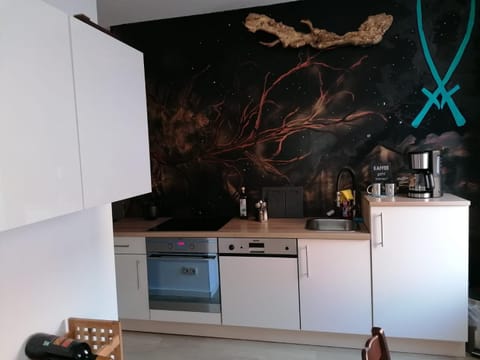 Kitchen or kitchenette, dishwasher, oven, stove, kitchen