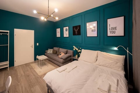 Bed, Living room, Bedroom