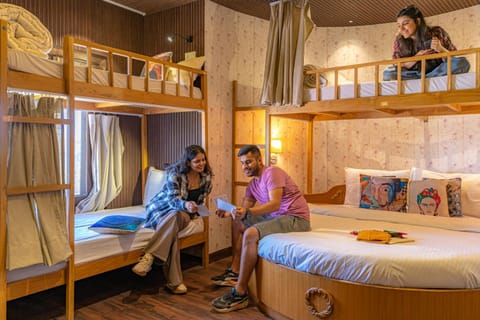 Bed, People, Living room, Photo of the whole room, Seating area, Bedroom, group of guests, bunk bed