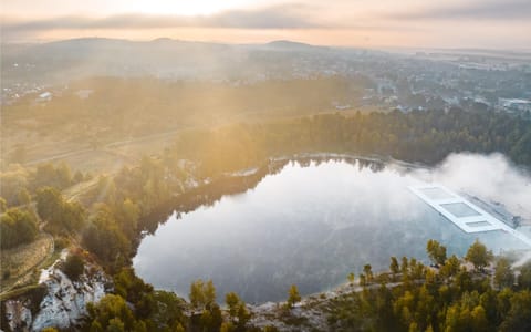 Natural landscape, Lake view, Sunrise