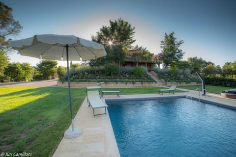 Property building, Day, Natural landscape, Garden, Garden view, Pool view, Swimming pool, sunbed